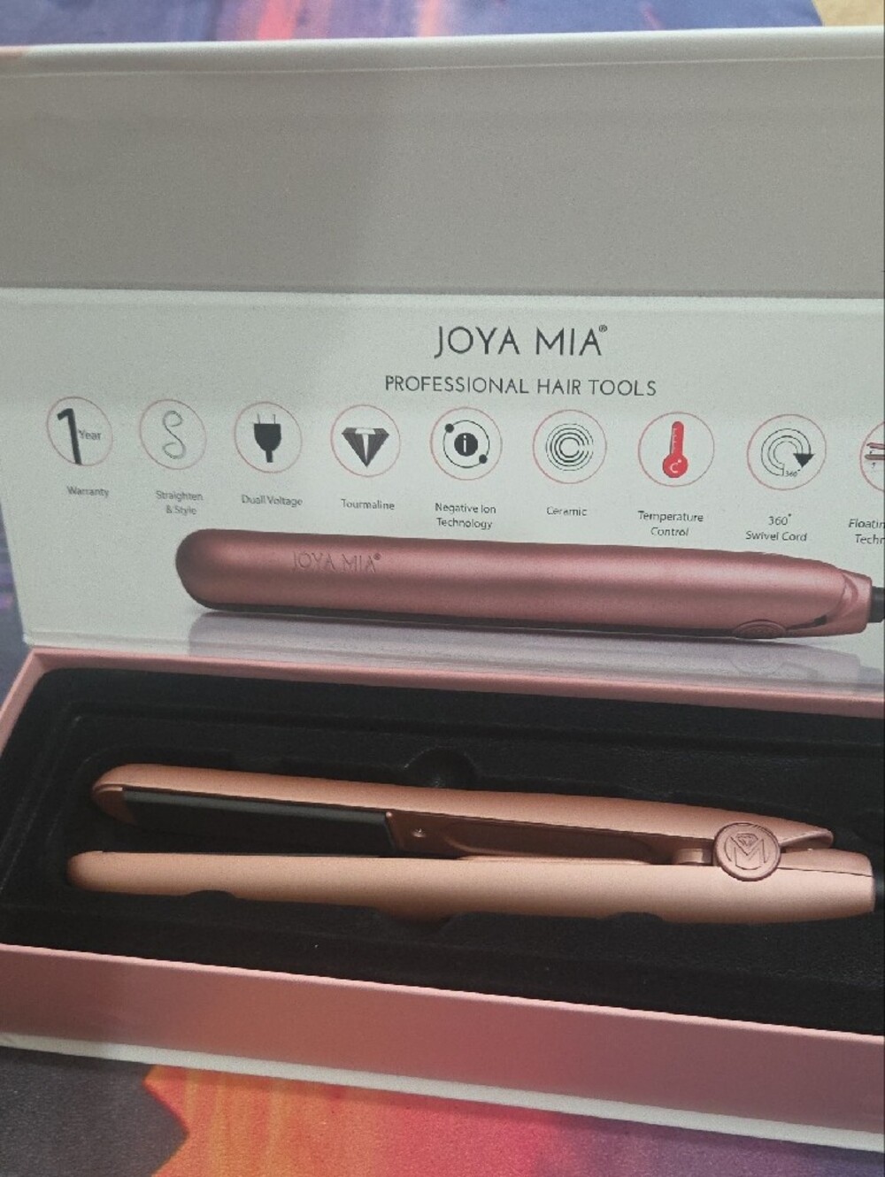 Joya Mia Diva Rose Gold Hair Straightener - Sleek Styling - Picture 6 of 8